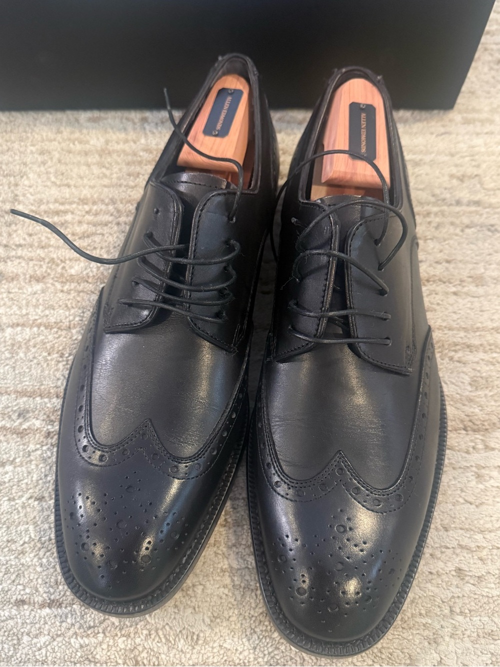 ALLEN EDMONDS Modigliani In Black Leather 10.5 D